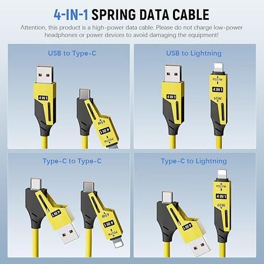4 in 1 Spring Data Cable